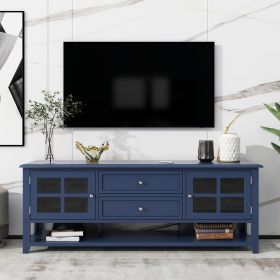 TV Stand for TVs up to 60'', Entertainment Center with Multifunctional Storage Space, TV Cabinet with Modern Design, Media Console for Living Roo